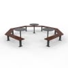 Woodville 270° Angled Bench - Bolt Down with Orbit Tables