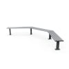 Woodville 90° Angled Bench - Anodised Aluminium (Bolt Down)