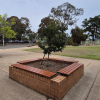 Woodville Bench - Plinth Mount - Wood Grain Ali - Western Red Cedar