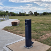 Venice Bottle Refill Station with Dog Bowl - Navy Blue colour