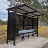 Manchester Bus Shelter - Black (Laser Cut Squares)