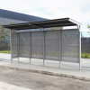 Manchester Bus Shelter - Grey (Laser Cut Circles) - Open Departure