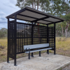 Manchester Bus Shelter - Black (Laser Cut Squares)