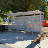 Manchester Bus Shelter - Grey (Laser Cut Circles & Perspex Side Panels)