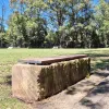 Paris Flat Bench - Plinth Mount (Merbau Hardwood)