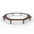 Woodville 360° Angled Bench - Merbau Hardwood (Bolt Down)