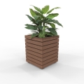 Barcelona Planter - Square - Enviroslat Walnut
