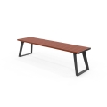 Vienna Bench - Wood Grain Aluminium - Western Red Cedar