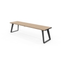 Vienna Bench - Wood Grain Aluminium - Blonde Oak