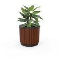 London Planter (Short) - Merbau Hardwood (Powder Coated Black)