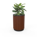 London Planter (Tall) - Merbau Hardwood (Powder Coated Black)