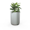 London Planter (Tall) - Anodised Aluminium (Stainless Steel)
