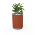 London Planter (Tall) - Wood Grain Aluminium (Western Red Cedar) - (Stainless Steel)