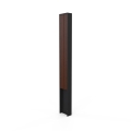 Berlin Bollard - In-Ground Black - Slatted - Merbau Hardwood