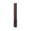 Berlin Bollard - Removable Black - Slatted - Merbau Hardwood