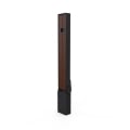 Berlin Bollard - Removable Black - Slatted with Hole - Merbau Hardwood