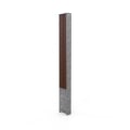 Berlin Bollard - In-Ground Galvanised - Slatted - Merbau Hardwood