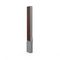 Berlin Bollard - Removable Galvanised - Slatted - Merbau Hardwood