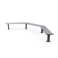 Woodville 90° Angled Bench - Anodised Aluminium (Bolt Down)