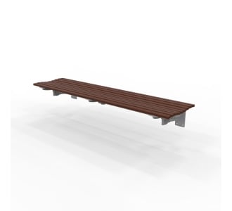 London Bench - Wall Mount - Merbau Hardwood