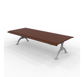 London Double Width Bench - Arch Leg - Merbau Hardwood