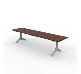 London Flat Bench - Splay Leg - Merbau Hardwood
