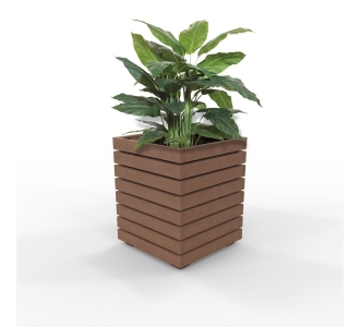 Barcelona Planter - Square - Enviroslat Walnut