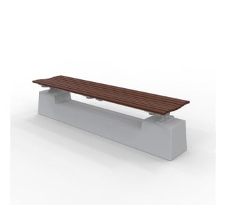 London Bench - Plinth Mount - Merbau Hardwood