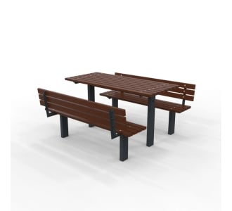 Woodville Setting with Seats - In-Ground - Merbau Hardwood