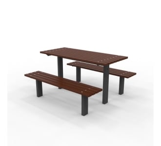 Woodville Setting with Benches - In-Ground - Merbau Hardwood