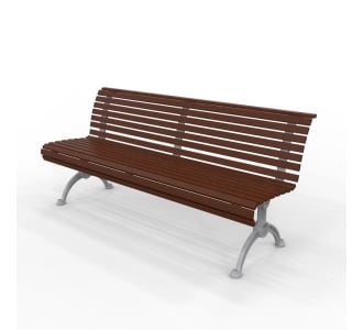 Madrid DDA Seat - Arch Leg - Merbau Hardwood