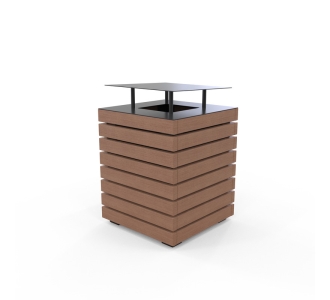 Barcelona Bin - Covered Top - Enviroslat Walnut