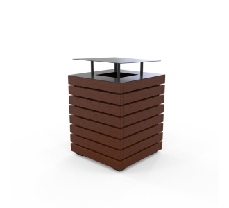 Barcelona Bin - Covered Top - Merbau Hardwood