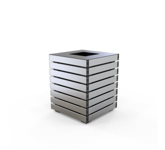 Barcelona Bin - Open Top - Anodised Aluminium