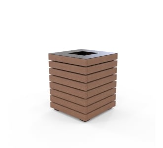 Barcelona Bin - Open Top - Enviroslat Walnut