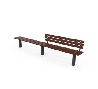 Woodville Seat & Bench Combo - In-Ground - Merbau Hardwood