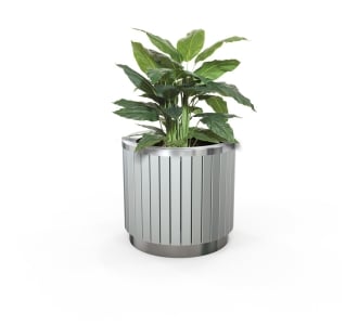 London Planter (Short) - Anodised Aluminium (Stainless Steel)