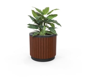 London Planter (Short) - Merbau Hardwood (Powder Coated Black)