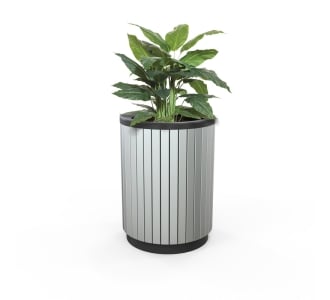 London Planter (Tall) - Anodised Aluminium (Powder Coated Black)