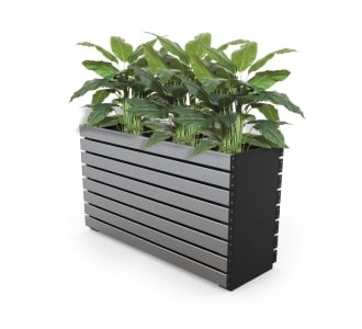 Barcelona Planter - Slimline Rectangular (Solid Ends) - Anodised Aluminium