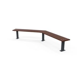 Woodville 45° Angled Bench - Merbau Hardwood (Bolt Down)