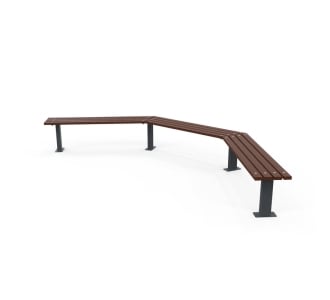 Woodville 90° Angled Bench - Merbau Hardwood (Bolt Down)