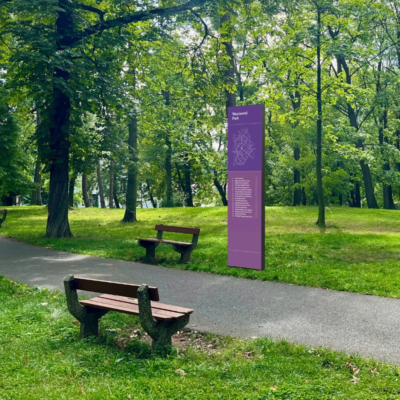 Amsterdam Wayfinding Signboard – Upright - In-Ground