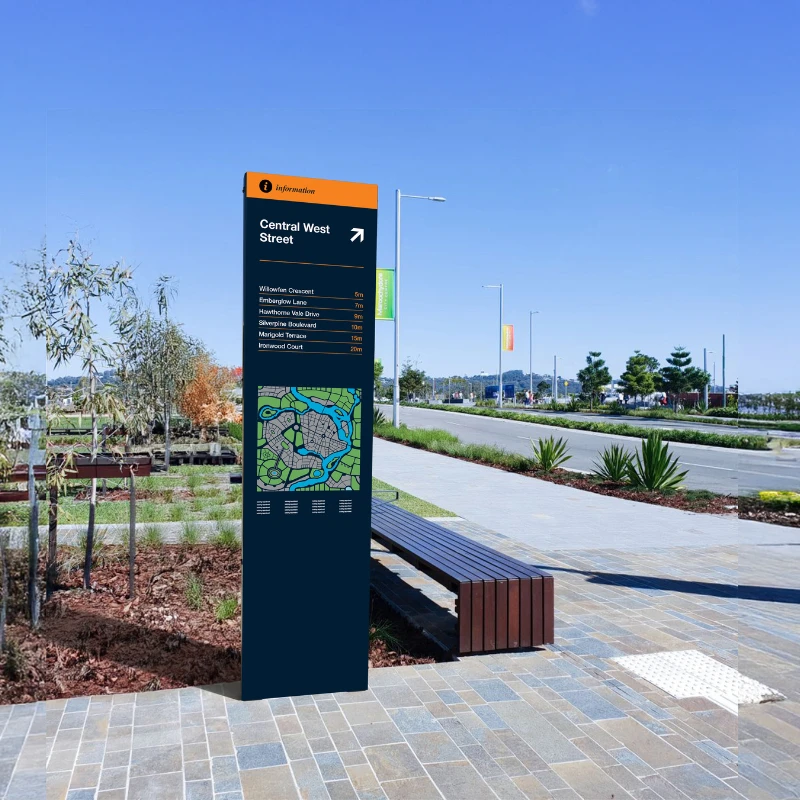 Amsterdam Wayfinding Signboard – Upright - In-Ground