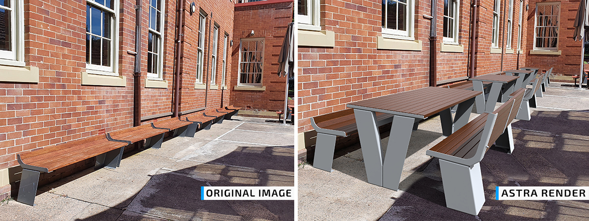 Before and after: Table and chairs